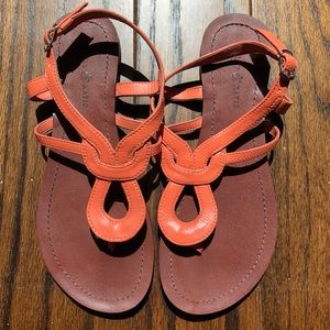 coral sandals